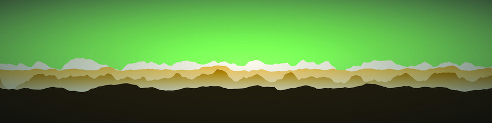 Color Mountains Landscape Generative Art background illustration