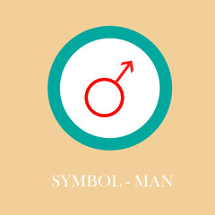 Male symbol, man, eps10