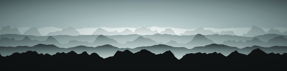 Color Mountains Landscape Generative Art background illustration