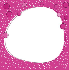 Round frame with pink background