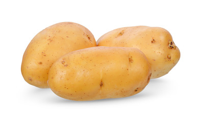  Potato isolated on white background. clipping path