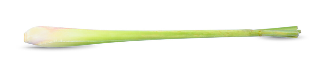 Fresh green lemongrass isolated on white background. clipping path.