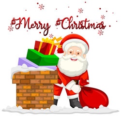 Christmas theme with Santa and presents