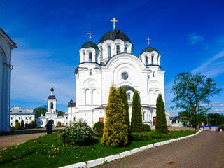 Fototapeta na wymiar Old Orthodox Church Hagia Sophia in Polotsk Belarus Europe 