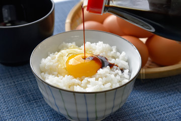 卵かけごはん　 Egg over rice　tamagokakegohan