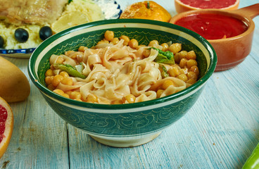 Tunisian Soup with Chard and Egg Noodles