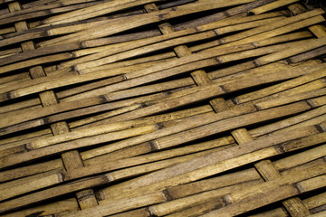 Close-up the natural bamboo floor on the pathway