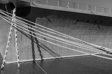 Fototapeta premium An image of mooring lines.