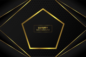 Luxury background. abstract black gold. frame modern simple creative elegant with space of text can be used for Ramadan Islamic arabesque celebration invitation
