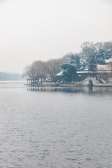 Fototapeta premium lake in winter