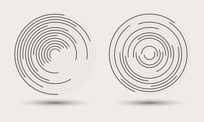 abstract round background. monochrome logo or icon