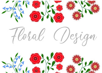 Floral pattern for your design. Floral template for holiday, wedding, happy birthday. Vector  EPS 10