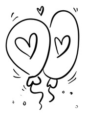 Icon balloons. Valentine's day. Love. Romance
