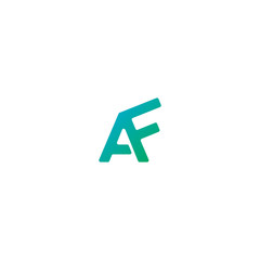 Initial letter AF logo design vector