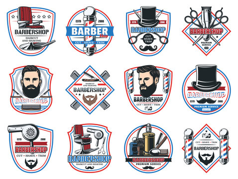 Premium Vector  Barbershop logo. barber shop logo vector template