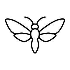 mole icon vector. A thin line sign. Isolated contour symbol illustration