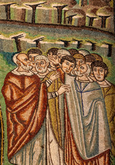  Interior of Basilica of San Vitale, which has important examples of early Christian Byzantine art...