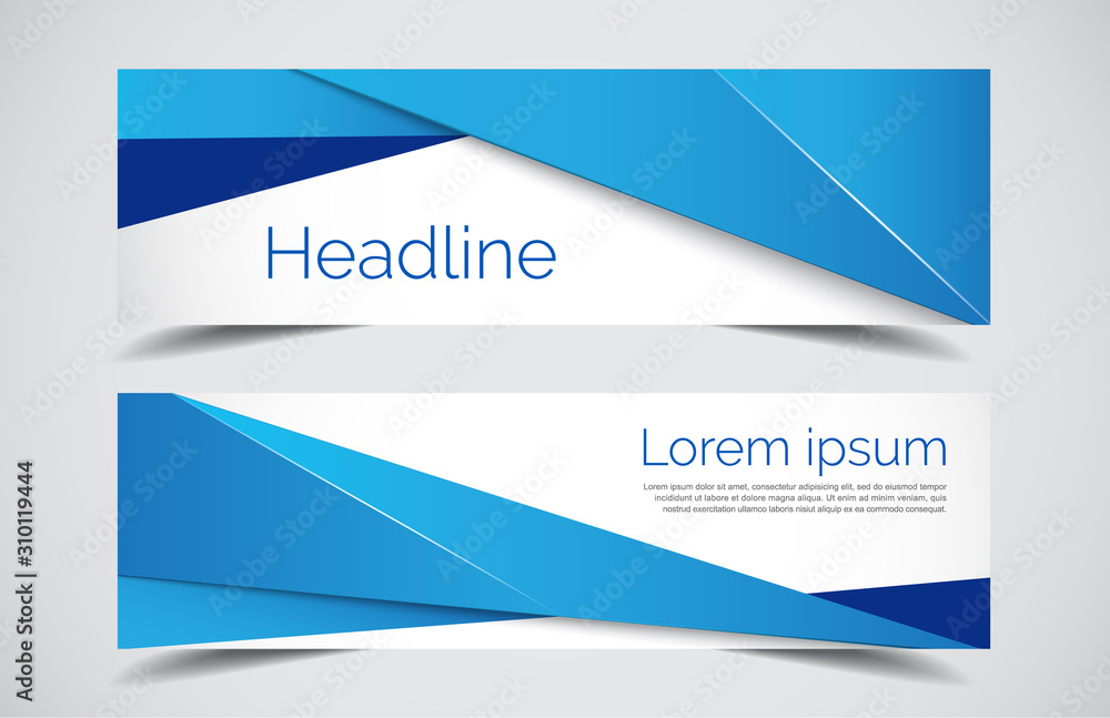 Wall mural set of modern design - vector web banners design background or header templates, horizontal advertis