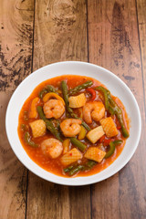 エビとイカのチリソース