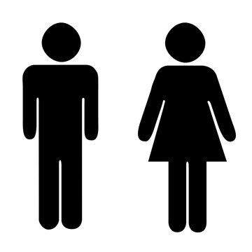 Toilets Icon Unisex. Vector man  woman icons. 