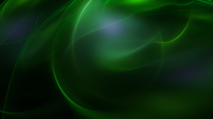 3D rendering abstract green fractal light background