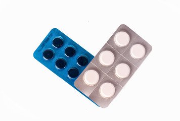 pack of pills isolated on white background