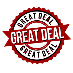 Great deal label or sticker
