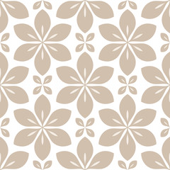 Seamless vector pattern of floral decoration