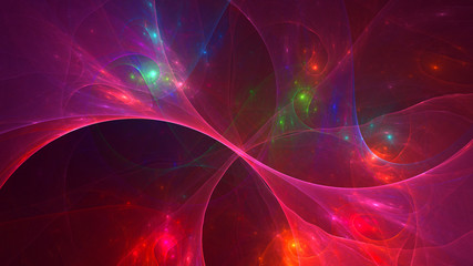 Obraz premium 3D rendering abstract red fractal light background