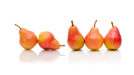 ripe pears isolated on a white background