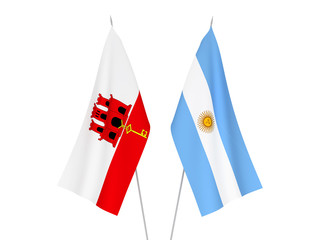 Gibraltar and Argentina flags