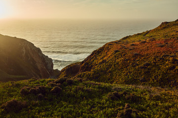 sunset on the coast