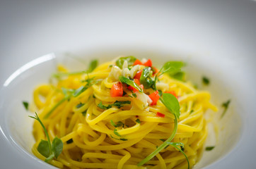 delicious italian AOP pasta with fresh pepperoni & garlic