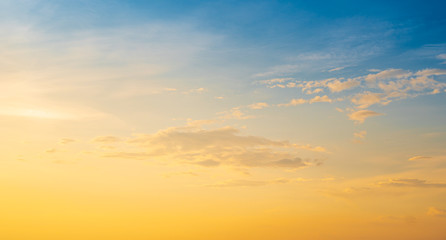 Sunset sky for background,sunrise sky and cloud at morning.