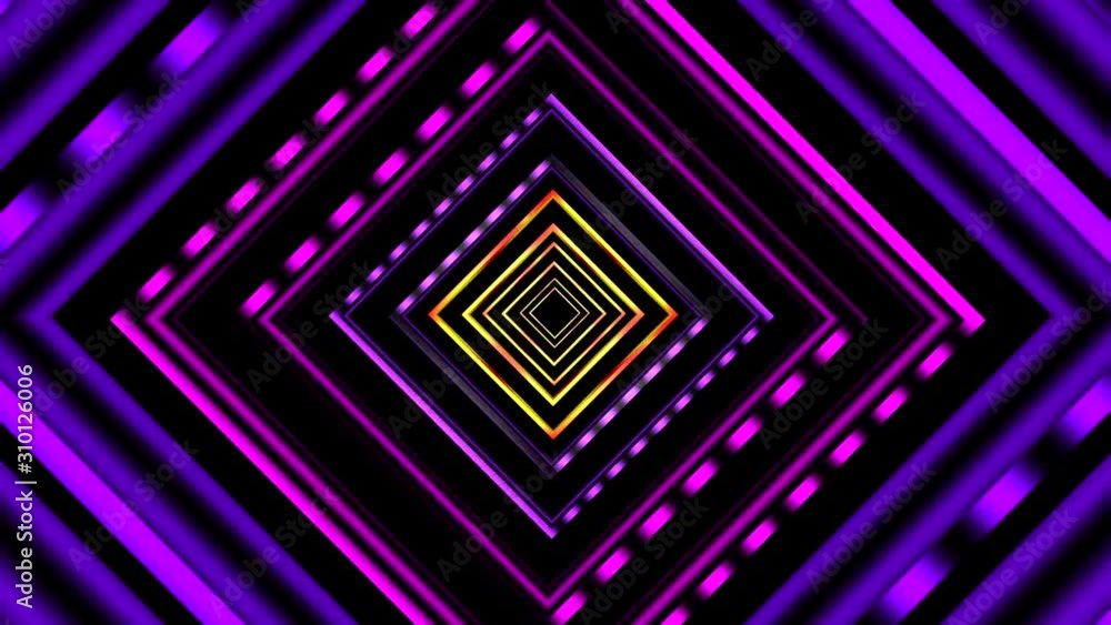 Poster SQUARES TUNNEL LOOP BACKGROUND LOOP