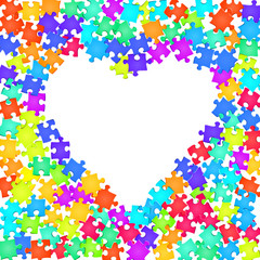 Abstract crux jigsaw puzzle rainbow colors pieces 