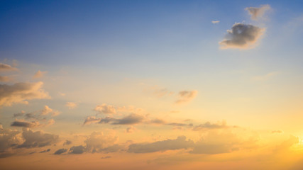 Sunset sky for background,sunrise sky and cloud at morning.