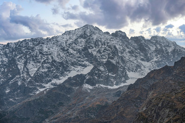 Fototapeta na wymiar snowy mountains of the Caucasus.