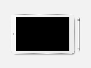 3D mock up white tablet, Vector illustration