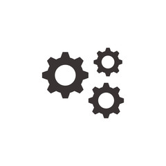 vector icon cogwheel. Setting icon vector. vector image machine gears and transmission parts
