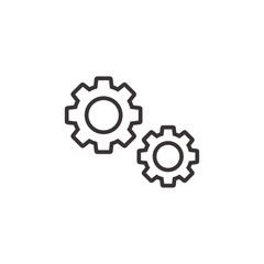 vector icon cogwheel. Setting icon vector. vector image machine gears and transmission parts