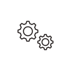 vector icon cogwheel. Setting icon vector. vector image machine gears and transmission parts