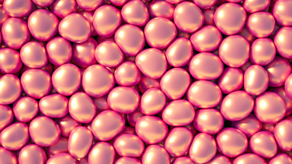 Beautiful background with beads, particles and simulation. 3d illustration, 3d rendering.