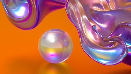 Beautiful background with geometric shape. 3d illustration, 3d rendering.