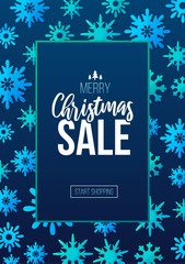 Fototapeta na wymiar Christmas seasonal sale ad vector background.