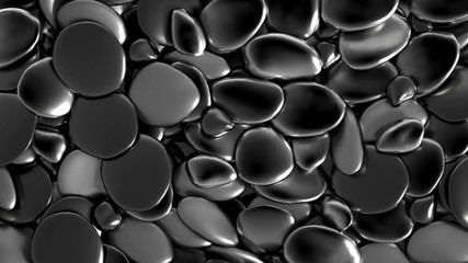 Beautiful background with beads, particles and simulation. 3d illustration, 3d rendering.