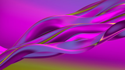 Beautiful luxury elegant backdrop with silk fabric drapery. 3d illustration, 3d rendering.