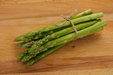 Raw asparagus heap