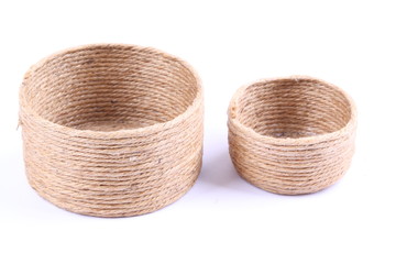 Obraz premium Rope box isolated on white background