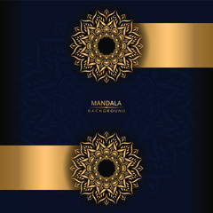 Luxury mandala vector background with golden arabesque style